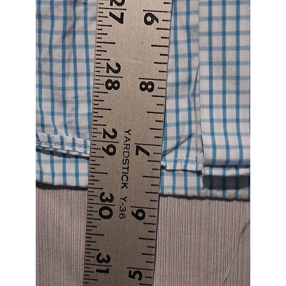 Gitman Bros Shirt Mens Large Blue Check Plaid Button Down Long Sleeve Dress USA - Picture 5 of 5